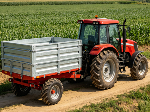 tractor with transport box