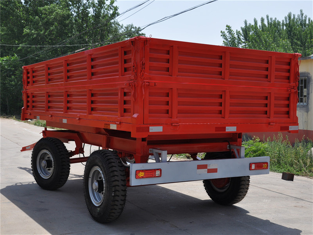 Double Axles Artificial Unloading Trailer