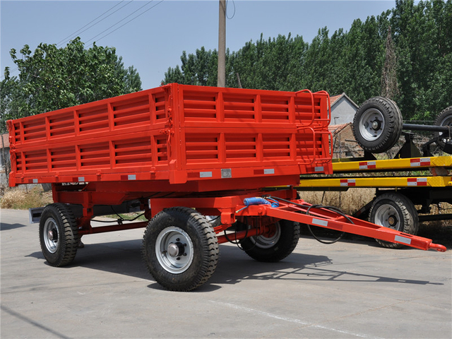 Double Axles Artificial Unloading Trailer