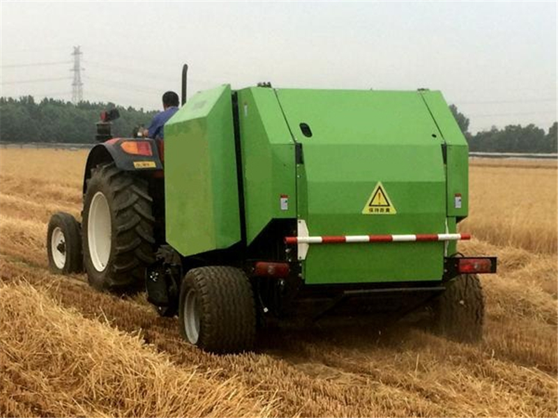 round baler with net package